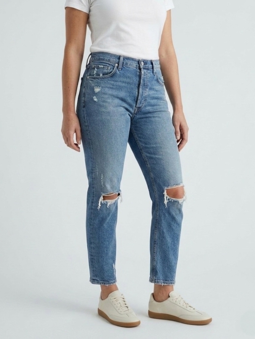 Citizens of Humanity Charlotte Crop Jeans High Rise Distressed 27